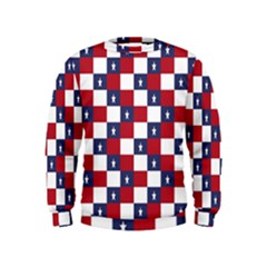 American Flag Star White Red Blue Kids  Sweatshirt by Mariart