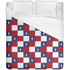 American Flag Star White Red Blue Duvet Cover (california King Size) by Mariart