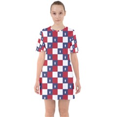 American Flag Star White Red Blue Mini Dress by Mariart