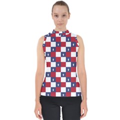 American Flag Star White Red Blue Shell Top by Mariart