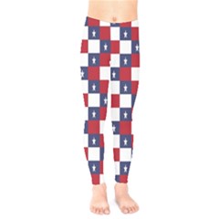 American Flag Star White Red Blue Kids  Legging