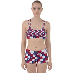 American Flag Star White Red Blue Women s Sports Set by Mariart