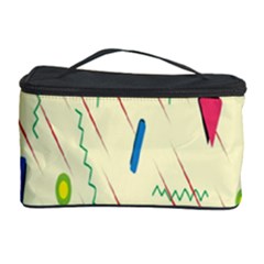 Background  With Lines Triangles Cosmetic Storage Case