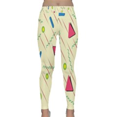 Background  With Lines Triangles Classic Yoga Leggings