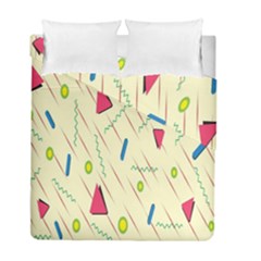 Background  With Lines Triangles Duvet Cover Double Side (full/ Double Size) by Mariart