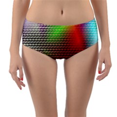 Abstract Rainbow Pattern Colorful Stars Space Reversible Mid-waist Bikini Bottoms by Mariart