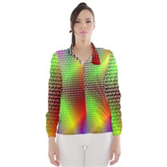 Abstract Rainbow Pattern Colorful Stars Space Wind Breaker (women) by Mariart