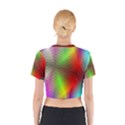 Abstract Rainbow Pattern Colorful Stars Space Cotton Crop Top View2