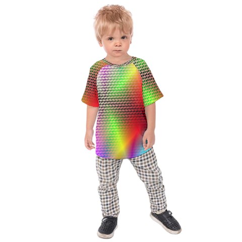 Abstract Rainbow Pattern Colorful Stars Space Kids Raglan Tee by Mariart