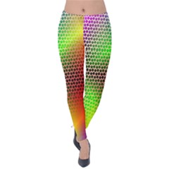 Abstract Rainbow Pattern Colorful Stars Space Velvet Leggings by Mariart