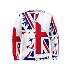 Britain Flag England Nations Kids  Sweatshirt by Mariart