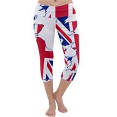 Britain Flag England Nations Capri Yoga Leggings by Mariart