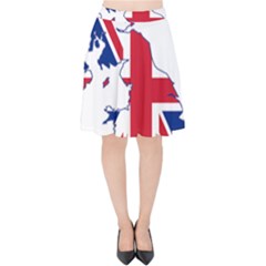 Britain Flag England Nations Velvet High Waist Skirt