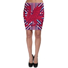 Alternatively Mega British America Red Dragon Bodycon Skirt by Mariart