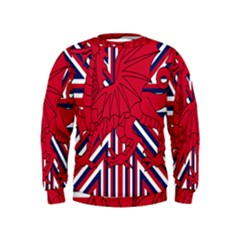 Alternatively Mega British America Red Dragon Kids  Sweatshirt by Mariart