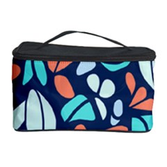 Blue Tossed Flower Floral Cosmetic Storage Case