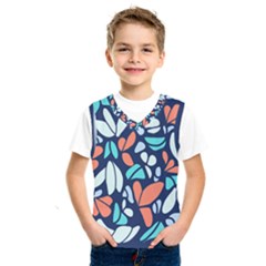 Blue Tossed Flower Floral Kids  Sportswear