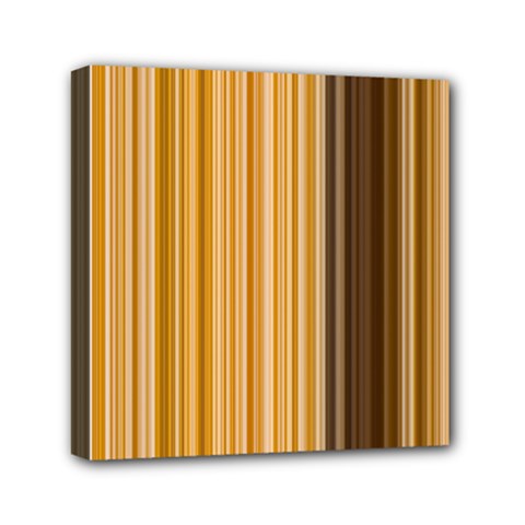 Brown Verticals Lines Stripes Colorful Mini Canvas 6  X 6  by Mariart