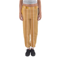 Brown Verticals Lines Stripes Colorful Women s Jogger Sweatpants