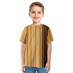 Brown Verticals Lines Stripes Colorful Kids  Sport Mesh Tee