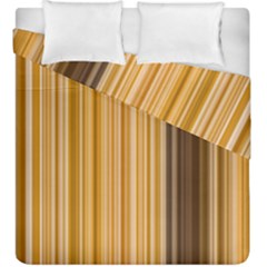 Brown Verticals Lines Stripes Colorful Duvet Cover Double Side (king Size) by Mariart