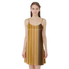 Brown Verticals Lines Stripes Colorful Satin Night Slip by Mariart