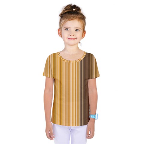 Brown Verticals Lines Stripes Colorful Kids  One Piece Tee by Mariart