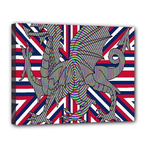 Alternatively Mega British America Dragon Illustration Canvas 14  X 11 