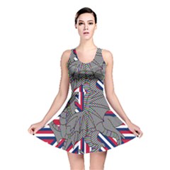 Alternatively Mega British America Dragon Illustration Reversible Skater Dress