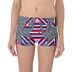 Alternatively Mega British America Dragon Illustration Reversible Boyleg Bikini Bottoms