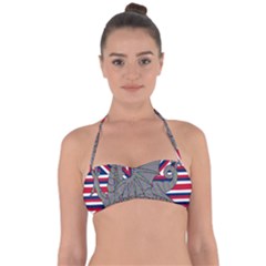 Alternatively Mega British America Dragon Illustration Halter Bandeau Bikini Top