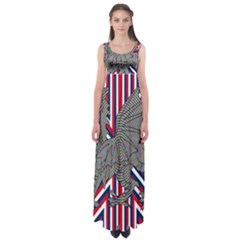 Alternatively Mega British America Dragon Illustration Empire Waist Maxi Dress