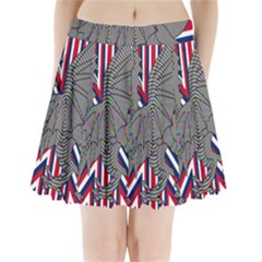 Alternatively Mega British America Dragon Illustration Pleated Mini Skirt