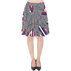 Alternatively Mega British America Dragon Illustration Velvet High Waist Skirt