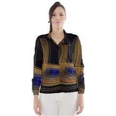 Wondrous Trajectorie Illustrated Line Light Black Wind Breaker (women) by Mariart