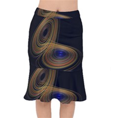 Wondrous Trajectorie Illustrated Line Light Black Mermaid Skirt by Mariart