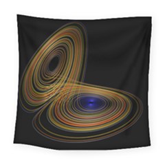 Wondrous Trajectorie Illustrated Line Light Black Square Tapestry (large) by Mariart