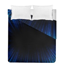 Colorful Light Ray Border Animation Loop Blue Motion Background Space Duvet Cover Double Side (full/ Double Size) by Mariart