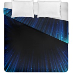 Colorful Light Ray Border Animation Loop Blue Motion Background Space Duvet Cover Double Side (king Size) by Mariart