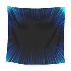 Colorful Light Ray Border Animation Loop Blue Motion Background Space Square Tapestry (large) by Mariart