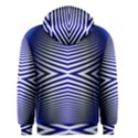 Blue Lines Iterative Art Wave Chevron Men s Zipper Hoodie View2