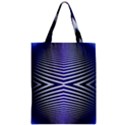 Blue Lines Iterative Art Wave Chevron Zipper Classic Tote Bag View1