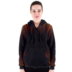 Colorful Light Ray Border Animation Loop Orange Motion Background Space Women s Zipper Hoodie by Mariart