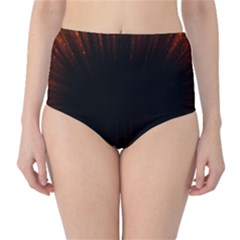 Colorful Light Ray Border Animation Loop Orange Motion Background Space High-waist Bikini Bottoms by Mariart