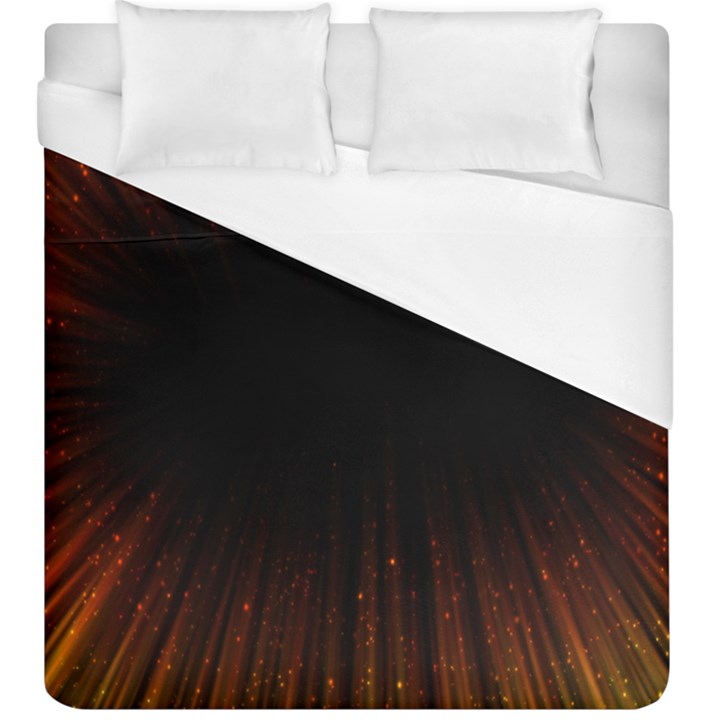 Colorful Light Ray Border Animation Loop Orange Motion Background Space Duvet Cover (King Size)