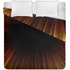 Colorful Light Ray Border Animation Loop Orange Motion Background Space Duvet Cover Double Side (king Size) by Mariart