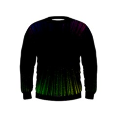 Colorful Light Ray Border Animation Loop Rainbow Motion Background Space Kids  Sweatshirt by Mariart