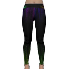 Colorful Light Ray Border Animation Loop Rainbow Motion Background Space Classic Yoga Leggings by Mariart