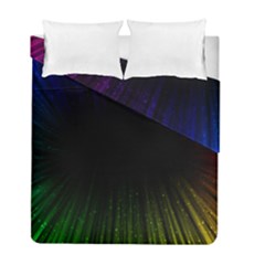 Colorful Light Ray Border Animation Loop Rainbow Motion Background Space Duvet Cover Double Side (full/ Double Size) by Mariart