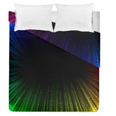 Colorful Light Ray Border Animation Loop Rainbow Motion Background Space Duvet Cover Double Side (queen Size) by Mariart